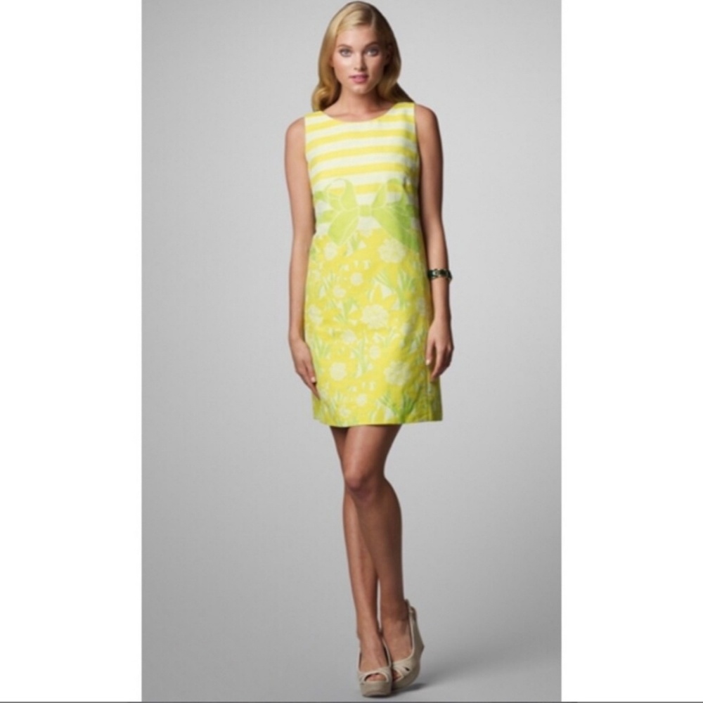 Lily Pulitzer Bow Daffodil Stephanie Shift Dress